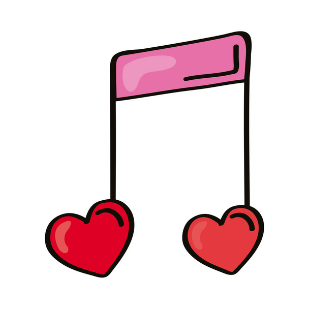 love musical note - Vector, Image