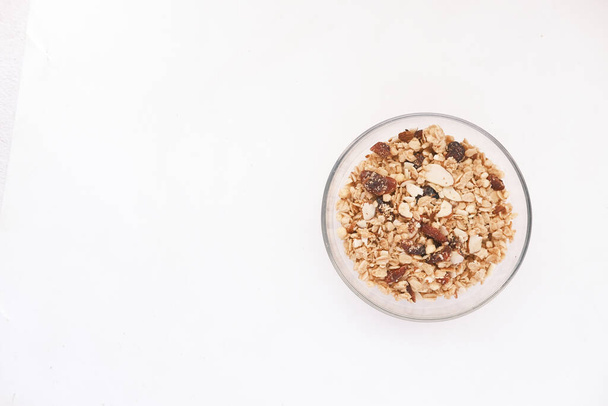  cereal breakfast in bowl on white background  - Foto, Imagen