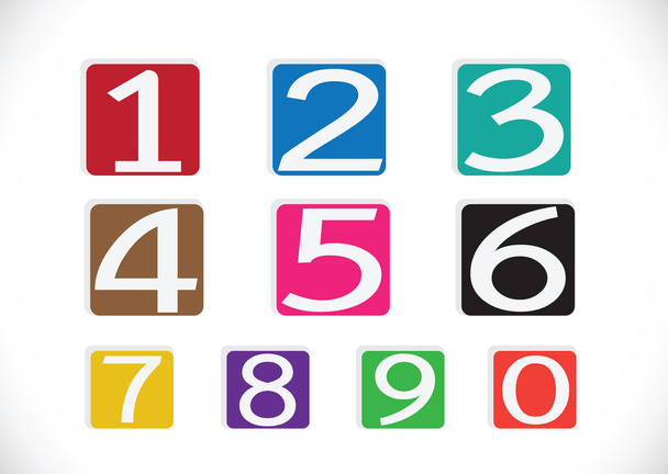 nummers instellen in illustratie, abstracte nummer  - Vector, afbeelding