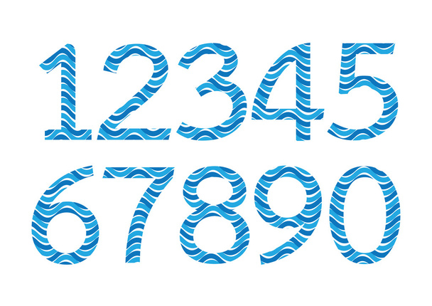Numbers set in  illustration ,  abstract number  - Διάνυσμα, εικόνα
