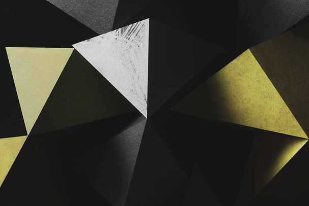 Composition made triangular shapes, texture background - Photo, Image
