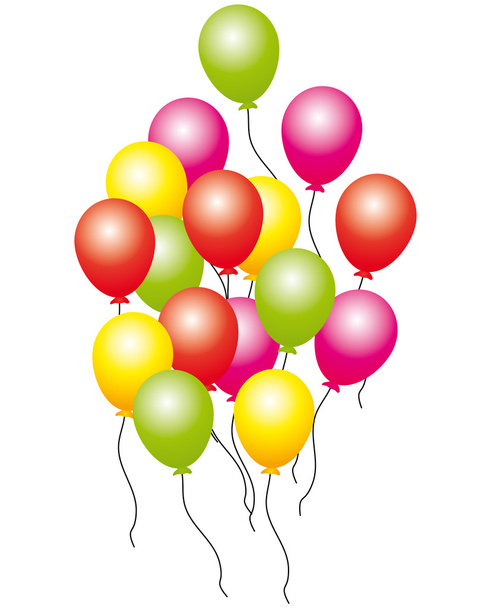 Geburtstag oder Party Luftballons. - Vektor, Bild