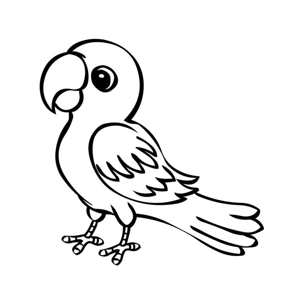 Cartoon Papagei Zeichenvektor - Vektor, Bild