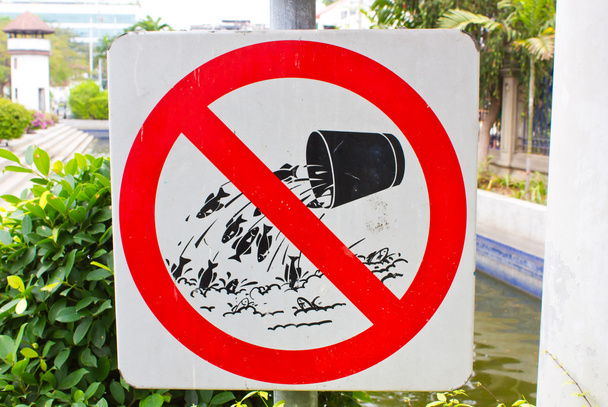 Sign stop release the fish. - Photo, Image