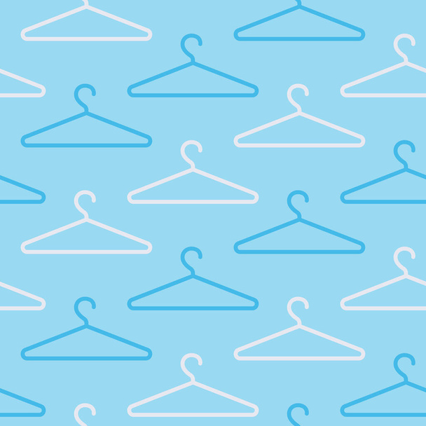 Seamless pattern with clothes hangers. Simple minimalistic endless background. Backdrop for your design.Vector illustration - Vector, Image