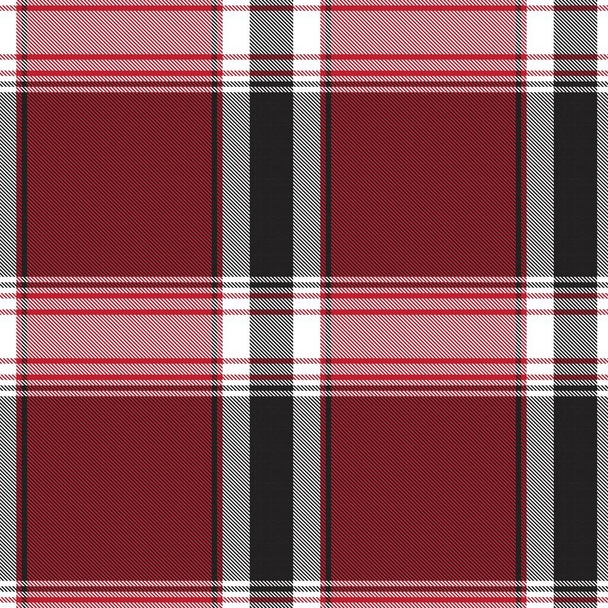 Red Asymmetric Plaid textured seamless pattern suitable for fashion textiles and graphics - Vector, Image