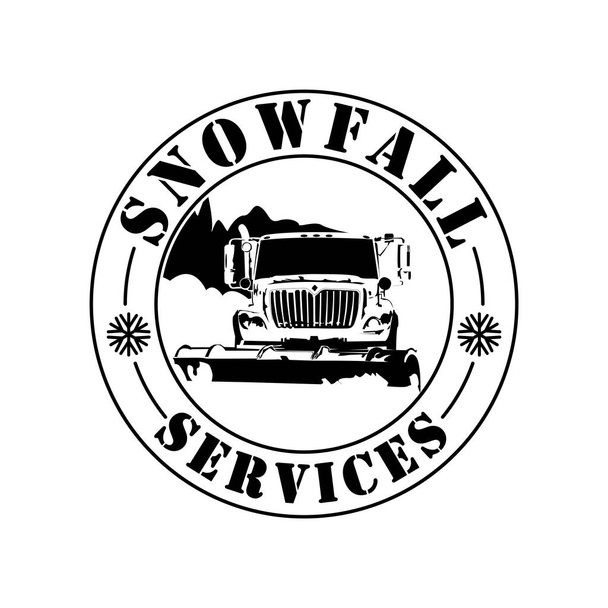 Ilustración Gráfico vectorial del diseño del logotipo del camión de eliminación de nieve - Vector, imagen