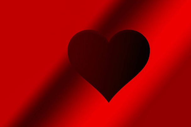 バレンタインデーのカラフルな背景と赤いハートの形を愛の概念として - 写真・画像
