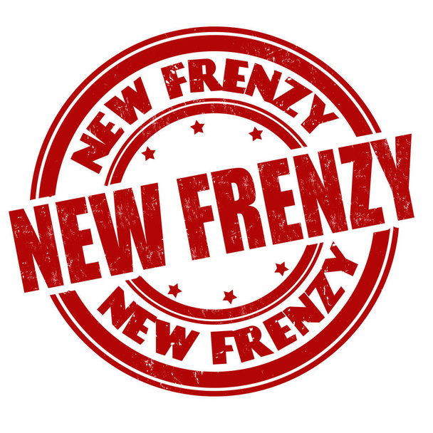 New Frenzy Grunge Gummistempel auf weißem Hintergrund, Vektorillustration - Vektor, Bild