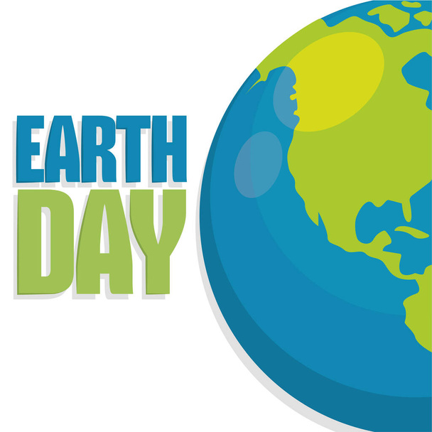 Earth day poster Planet Earth - Vettoriali, immagini