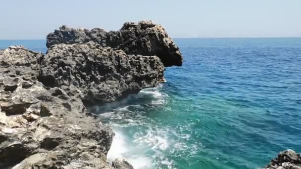 beautiful seascape Cape Kavo greco. Ayia Napa. Protaras. Cyprus. - Footage, Video