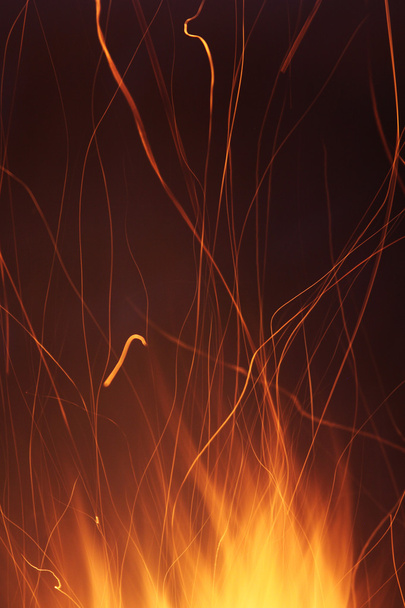 Burning flame or fire isolated on black background - Φωτογραφία, εικόνα