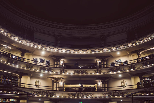Buenos Aires, Argentina - September 14th 2019: "El Ateneo (the Athenaeum)" Elegant Movie Theater turned bookstore in Buenos Aires. - Φωτογραφία, εικόνα