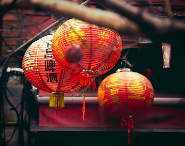 Κινέζικη διακόσμηση του νέου έτους στην πόλη - Φωτογραφία, εικόνα