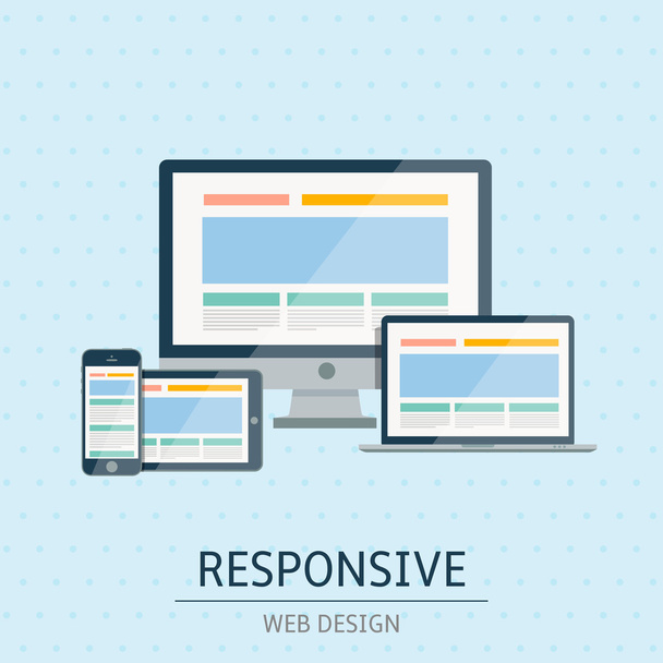 Web Design responsivo - Vetor, Imagem