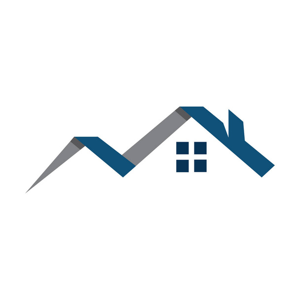 Özellik ve inşaat evi logo vektör şablonu tasarımı - Vektör, Görsel