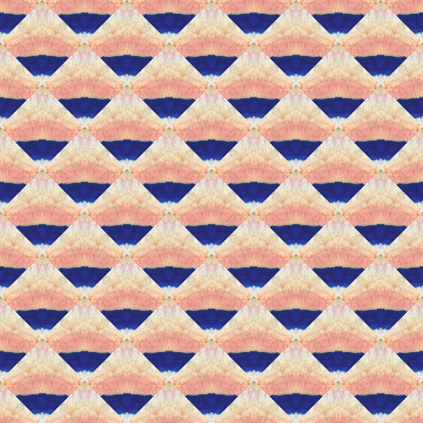 Japanese Watercolor Seamless Pattern. Tie-Dye, Wabi Sabi. Geometric Hand Painted Fabric Texture. Organic Geometric Female Winter Pattern. Grunge Paint Brush Asiatic Teal. Watercolor Brush Paint. - Photo, Image