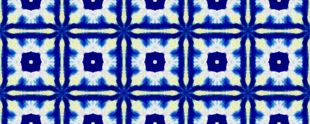 Arabique Watercolor Seamless Pattern. Muslim Arabesque. Geometric Hand Painted Textile Design. Organic Geometric Female Summer Pattern. Distressed Paint Brush Oriental Teal. Watercolor Brush Paint. - Photo, Image