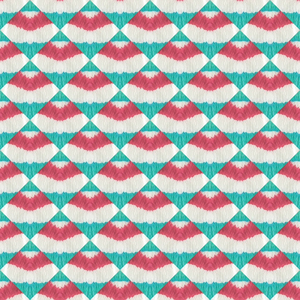 Japanese Watercolor Seamless Pattern. Tie-Dye, Wabi Sabi. Organic Geometric Female Summer Pattern. Watercolor Brush Paint. Rough Paint Brush Oriental Teal. Geometric Hand Painted Textile Texture. - Photo, Image