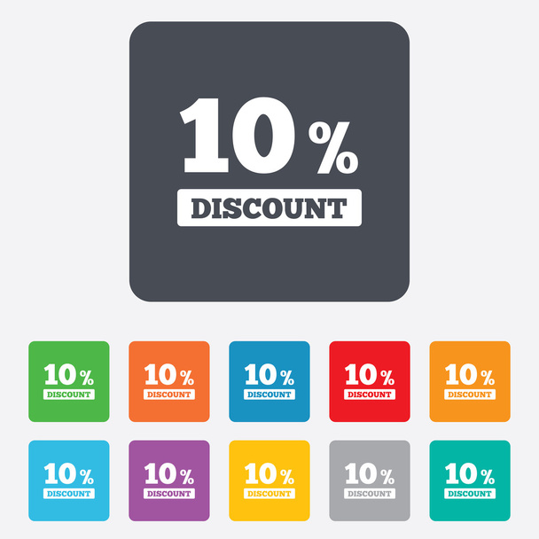 10 percent discount sign icon. Sale symbol. - Vector, Image