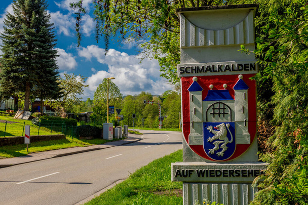 Kevät Kävele läpi kauniin kaupungin Schmalkalden - Thüringen - Saksa - Valokuva, kuva