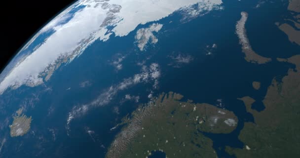 Barentszzee in de planeet aarde vanuit de ruimte - Video