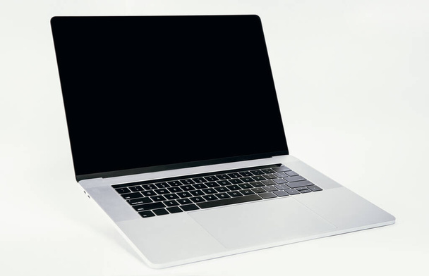 close up. open laptop on a white background . - Foto, Imagen