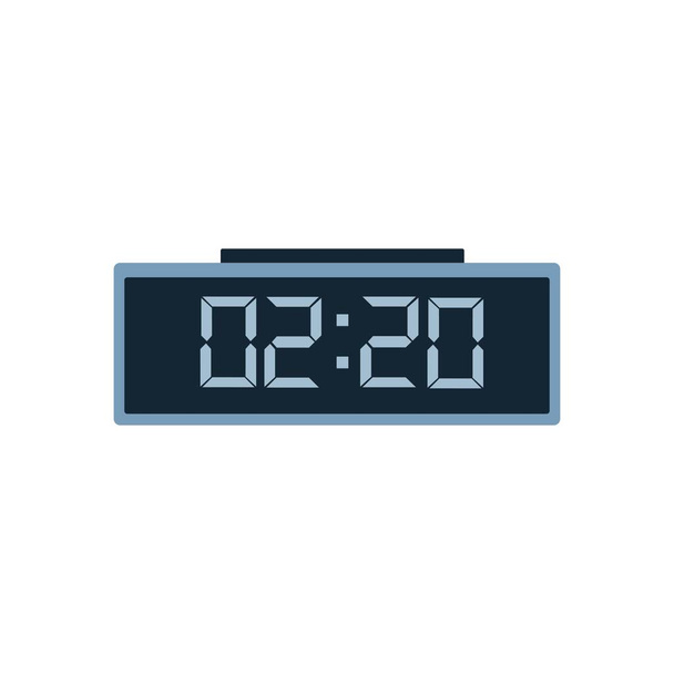 Digital alarm clock. Vector Illustration isolated on white background - Vector, Image