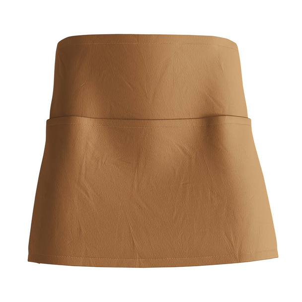 Don't waste your money and time. Use this Front View Beauty Apron Mockup In Brown Sugar Color. It is super easy to use. - Photo, Image