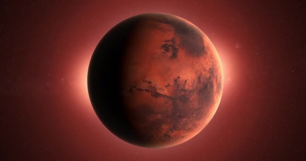 planeta Marte girando no espaço - Filmagem, Vídeo