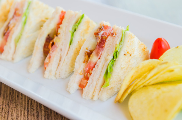 tříposchoďové sendviče - Fotografie, Obrázek
