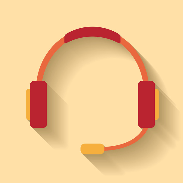 Flat design of Call center icon - Vector, Image