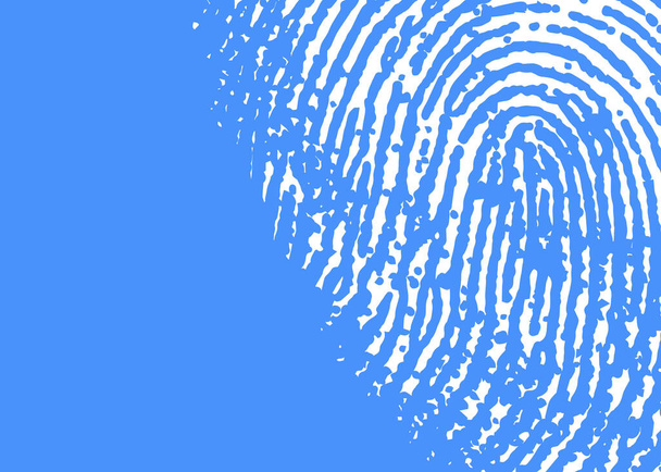Fingerprint on light blue background - Zdjęcie, obraz