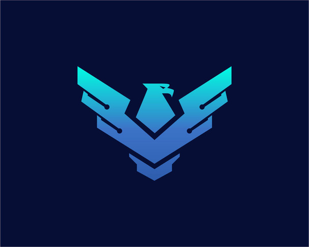 Вектор дизайна логотипа Eagle Tech, эмблема, концепция дизайна, креативный символ, икона - Вектор,изображение