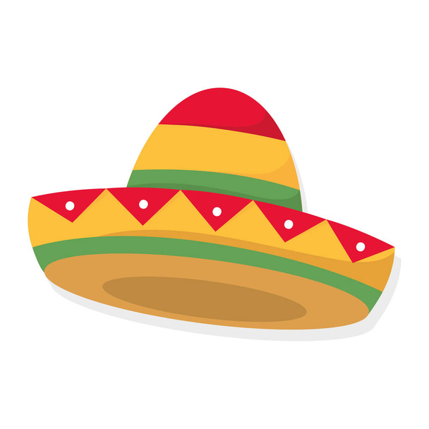 Isolated traditional mexican hat - Vector, Image