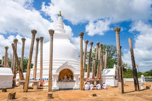 Thuparama Dagoba Buddhist temple in Anuradhapura, North Central Province, Sri Lanka on 17 September 2019. - Fotoğraf, Görsel
