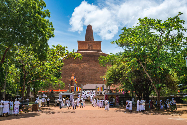 Abhayagiri Vihra Monastery in Anuradhapura, Sri Lanka, on 1 September 2019 - Fotoğraf, Görsel
