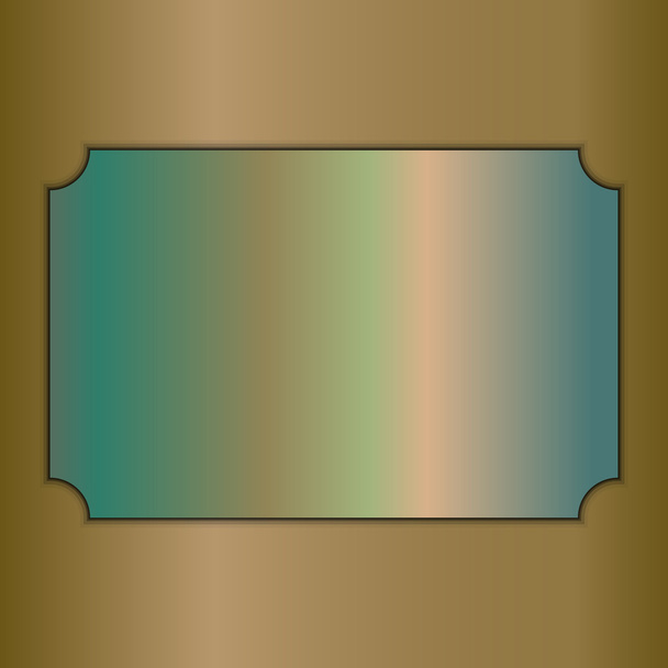 Placa de oro cepillado abstracta vectorial sobre fondo beige
 - Vector, Imagen