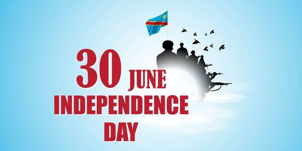 διανυσματική απεικόνιση για ευτυχισμένη ημέρα ανεξαρτησίας Κονγκό - Διάνυσμα, εικόνα