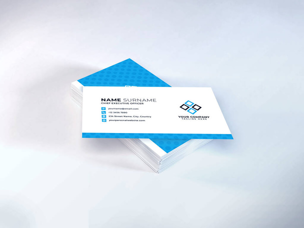Realistic Business Card 3D Illustration Mockup Scene on Isolated Background - Fotografie, Obrázek