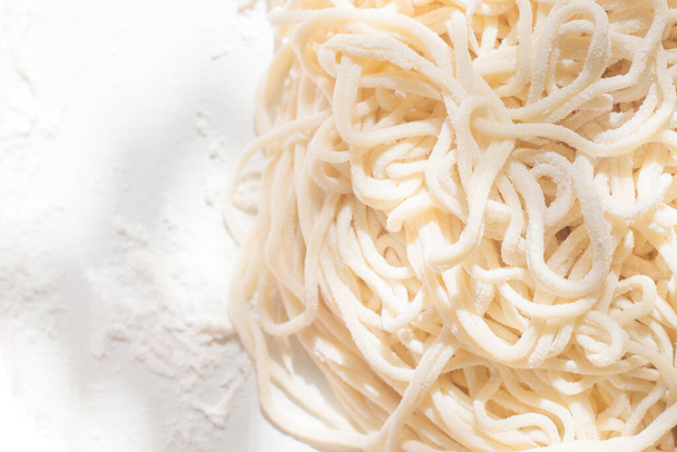  Homemade fresh noodles that good food for our family. - Foto, Imagem