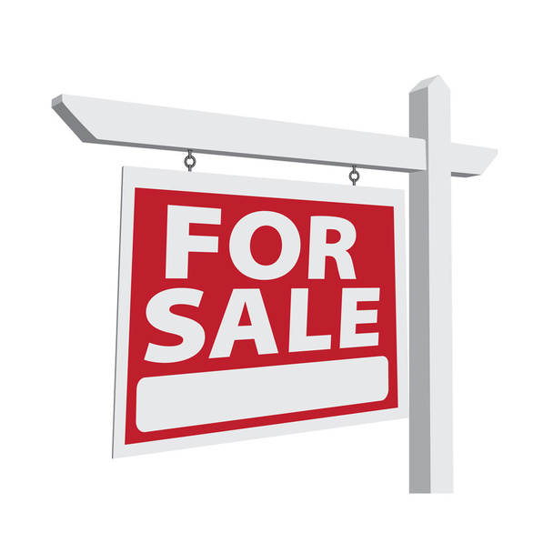Vendita Vector Real Estate Sign Ready For Your Own Messaggio
. - Vettoriali, immagini