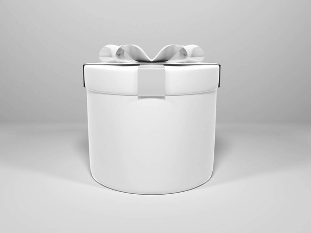 Gift Box Packaging 3D Illustration Mockup Scene on Isolated Background - Photo, Image