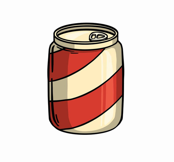 Illustration of a soda can on white background. Vector illustration - Vector, Image