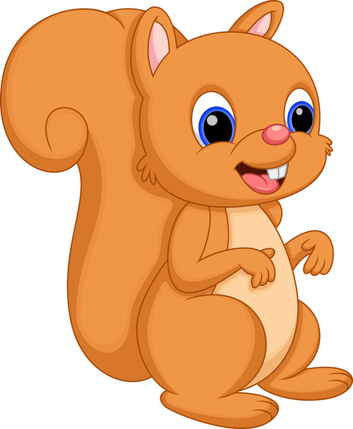 Squirrel cartoon - Вектор,изображение