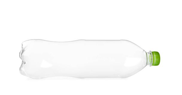 Empty disposable plastic bottle isolated on white - Zdjęcie, obraz