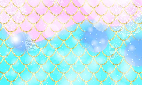 Princess background. Magic stars. Gold scales. Fairy pattern. Fantasy galaxy. Vector - Vector, Image