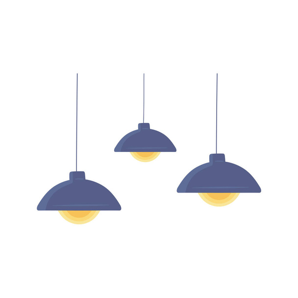 ceiling light lamps - Vector, Image