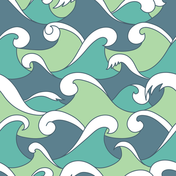 Sea seamless pattern - Wektor, obraz