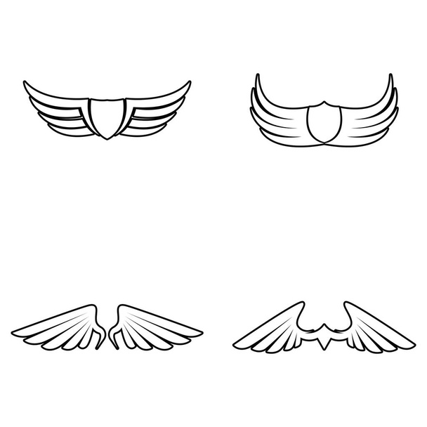 Falcon wing Logo Plantilla vector ilustración diseño - Vector, Imagen